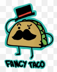 Fancy Taco Cartoon - Fancy Taco Cartoon Emoji,Fancy Emoji