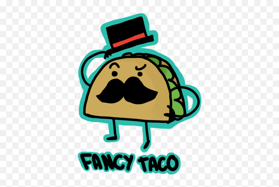 Fancy Taco Cartoon - Fancy Taco Cartoon Emoji,Fancy Emoji