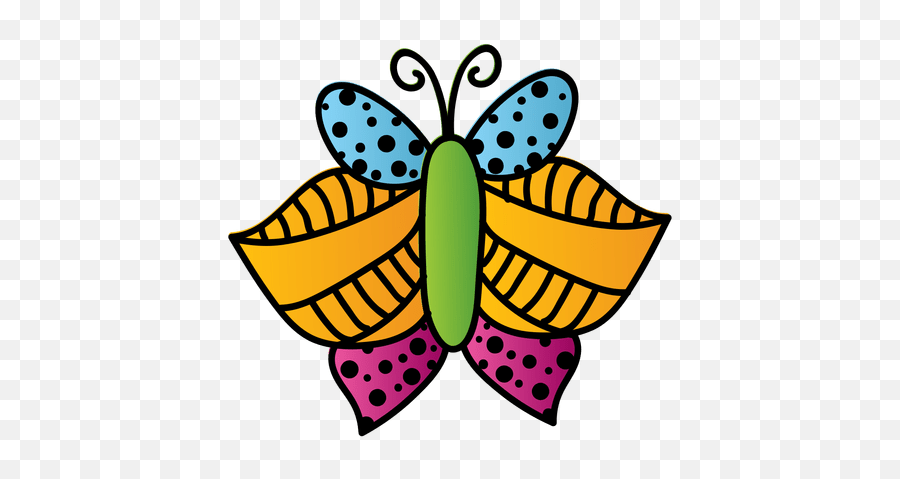 Lines Dotted Decorated Butterfly - Transparent Png U0026 Svg Mariposa Con Líneas Y Puntos Emoji,Butterfly Emoji Apple