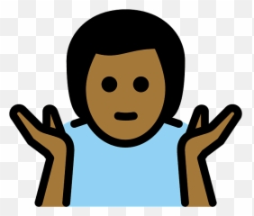 Man Shrugging Emoji Clipart - Ellezelles