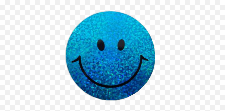 Sparkle Smiley Hapoy Blue Sticker - Glitter Smiley Face Sticker Emoji,Sparkle Emoticon