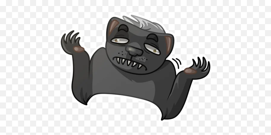 Telegram Sticker 3 From Collection - Supernatural Creature Emoji,Honey Badger Emoji