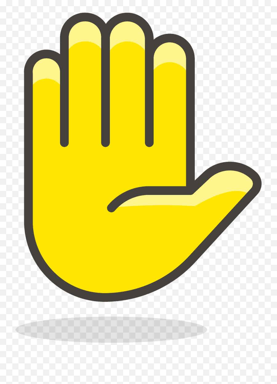 Raised Hand Emoji Clipart - Clip Art Raise Hand,Raise Hands Emoji
