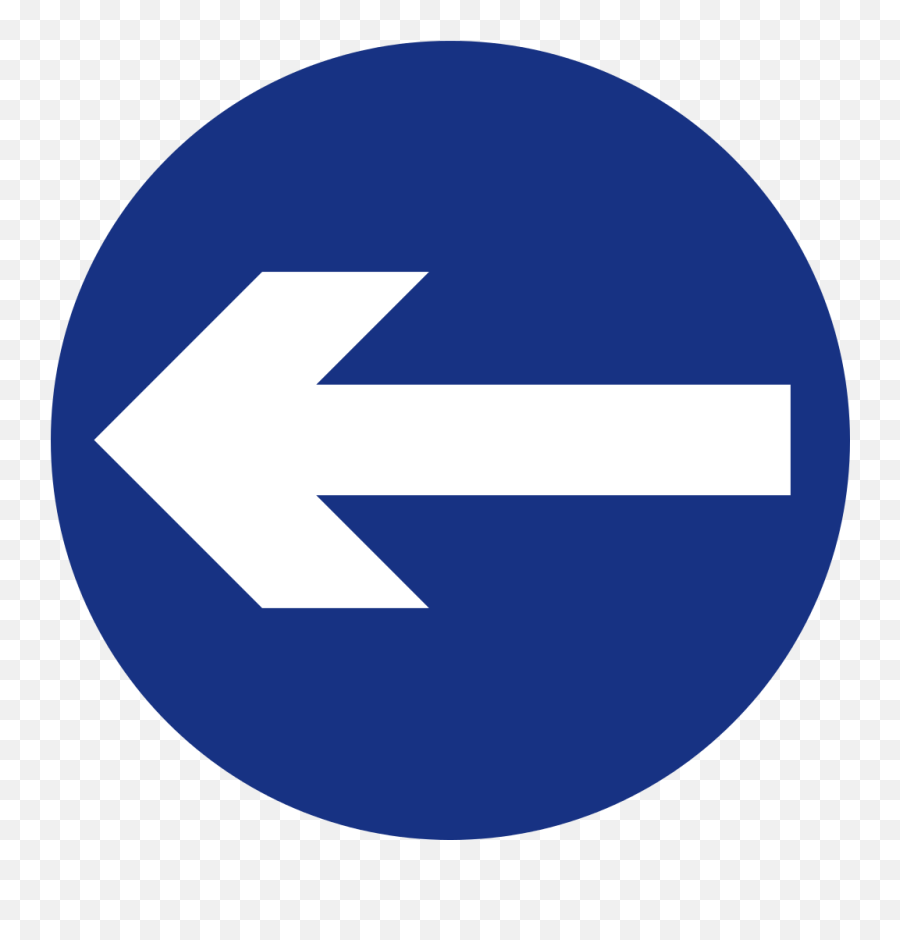 Mauritius Road Signs - Turn Left Only Sign Emoji,Turn Emoji