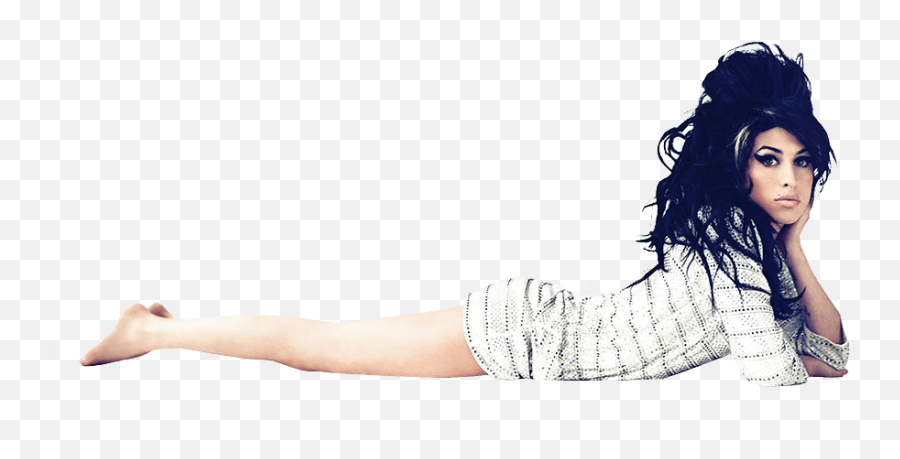 Download Hd Amy Winehouse Lying Down - Amy Winehouse Laying Png Emoji,Lying Down Emoji