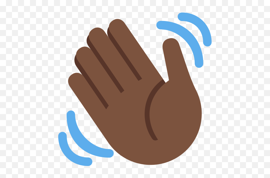 Dark Skin Tone Emoji - Emoji Hand Waving,Bye Emoji