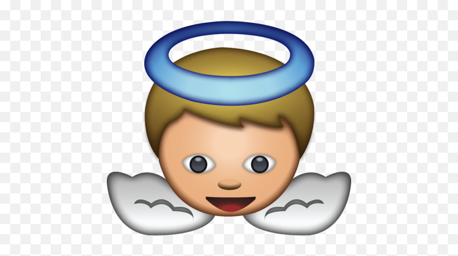 White Baby Angel Emoji - Emoji Angel,Emoji Dictionary