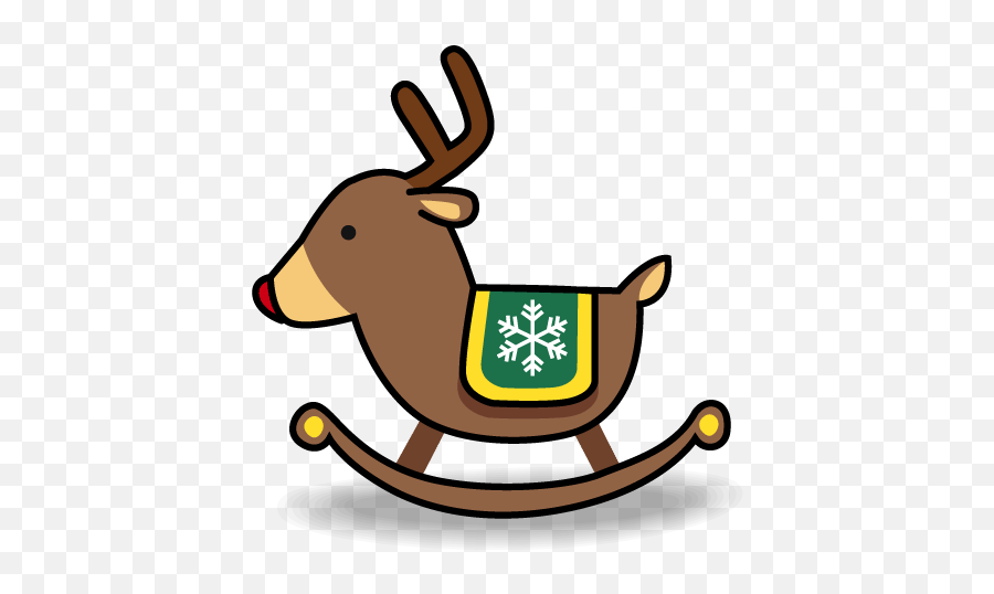 Reindeer Christmas Rocking Horse Emoji,Rocking Emoji