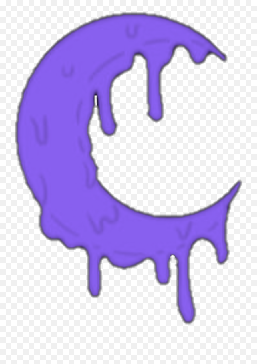 Freetoedit Purple Moon Crescent - Purple Moon Aesthetic Png Emoji,Purple Moon Emoji