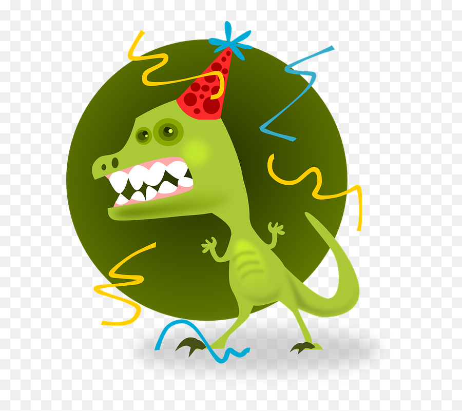 Party Animal Monster Celebration - Party Fun Dinosaur Clipart Emoji,Party Streamer Emoji