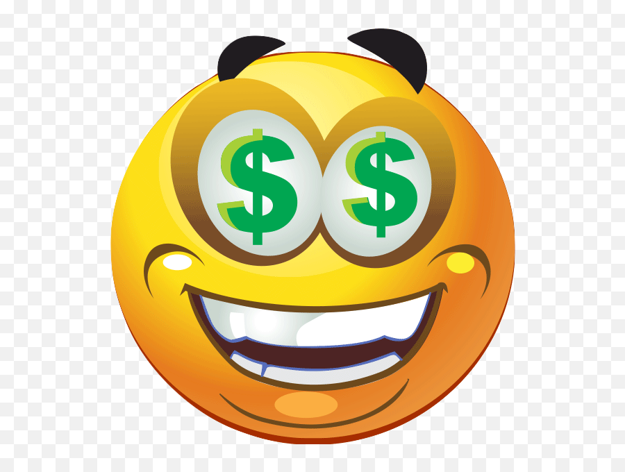 Download Hd Dollar Signs Smiley Face Burned - Dollar Eyes Emoji,Emoji Signs