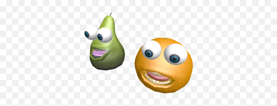 Lol Pear And Annoying Orange - Cartoon Emoji,Pulling Out Hair Emoticon