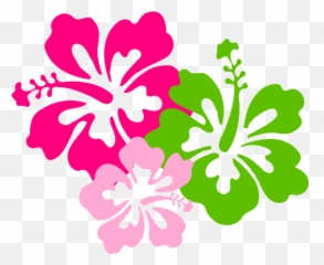 Pink Hibiscus Flower Clipart - Pink And Green Flower Emoji,Hibiscus Emoji