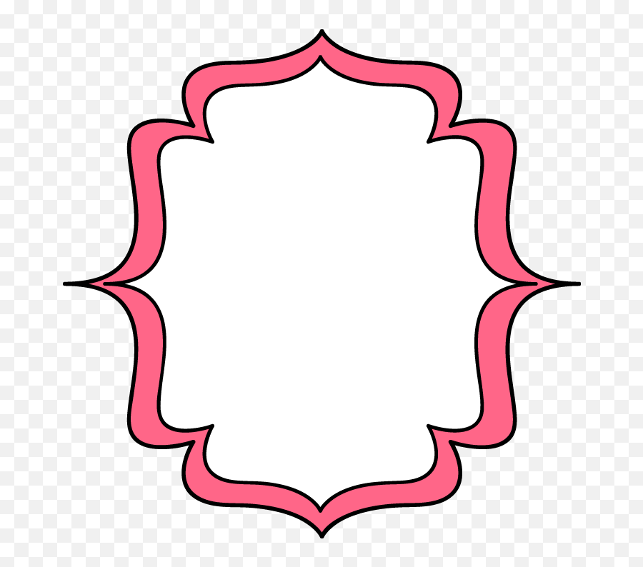 Full Page Pink Double Bracket Frame - Clipart Red Frame Emoji,Emoji Border