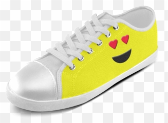 Emoticon Heart Smiley Womens Canvas - Tennis Shoe Emoji