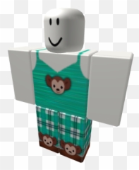 Plaid Monkey Pajamas with Fur Slippers - Roblox Teddy Bear Emoji