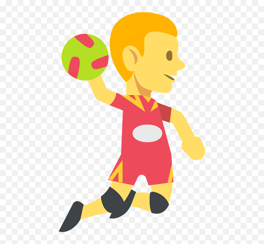 Person Playing Handball Emoji Clipart - Balonmano Dibujos,Soccer Emoji