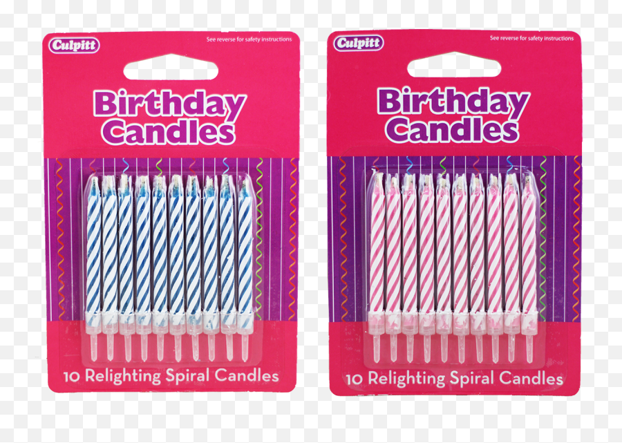 10 Relighting Cake Candles Hang Pack 2 Assorted Colours - Sewing Machine Needle Emoji,Needle Emoji