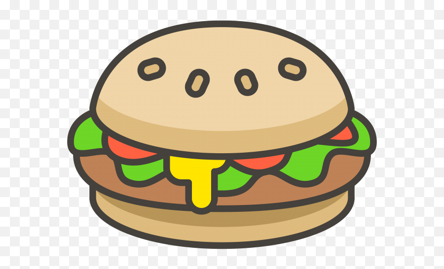 Hamburger Emoji Icon - Burger Transparente Png Cartoon,Hamburger Emojis