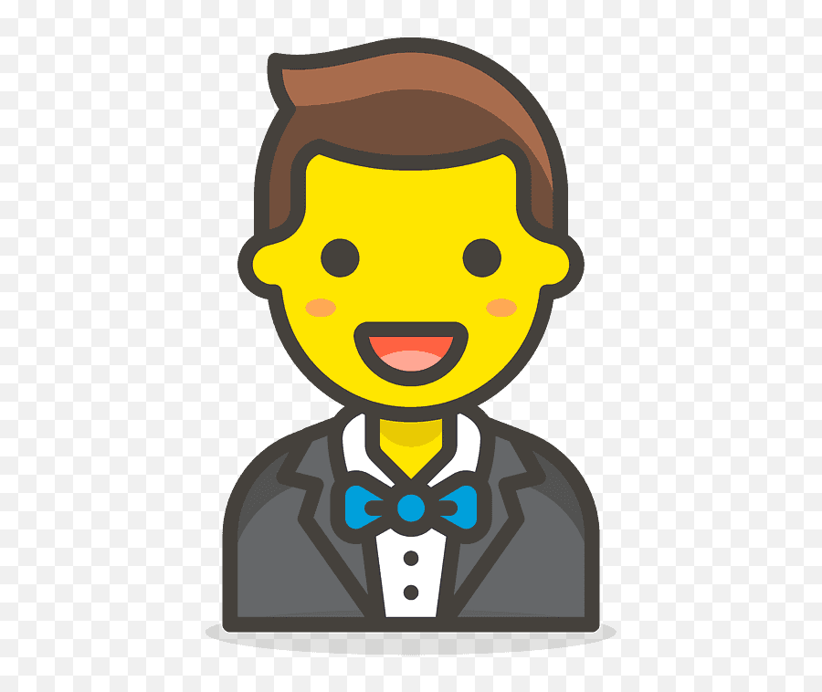 Man In Tuxedo Emoji Clipart - Man Shrugging Icon Png,Tuxedo Emoji