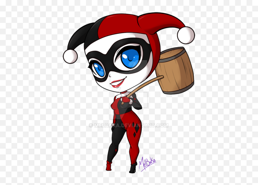 Queen Clipart Quin Queen Quin - Harley Quinn Drawing Chibi Emoji,Harley Quinn Emoji