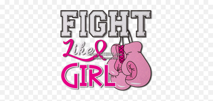 Fight Like A Girl Pink Ribbon Hot - Breast Cancer Awareness Font Fight Like A Girl Emoji,Breast Cancer Emoji