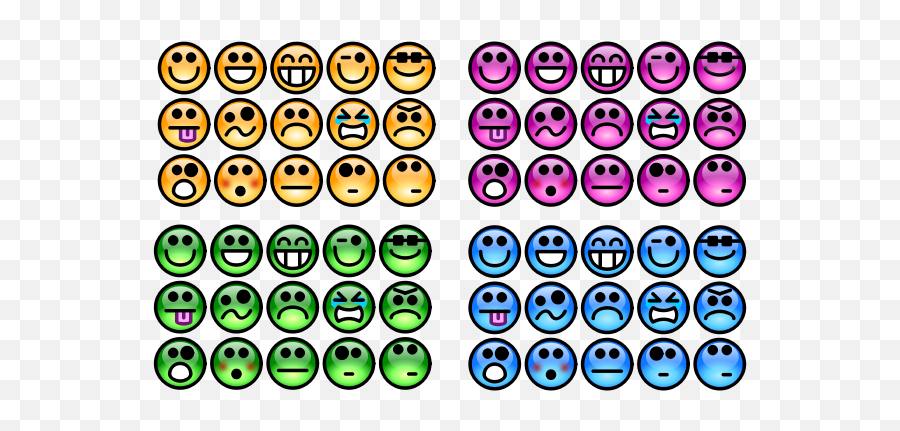 Glossy Smiley Set - Resultados Del Sorteo 13 8 2019 Emoji,Thinking Emoji