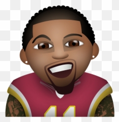 Top 40 Fantasy Football Emojis - Black Man Emoji Transparent,Superman Emoji