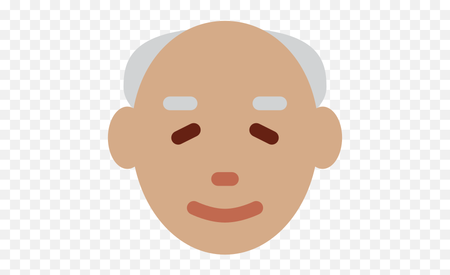 Old Man Emoji With Medium Skin Tone Meaning And Pictures - Old Bald Man Emoji,Old Man Emoji
