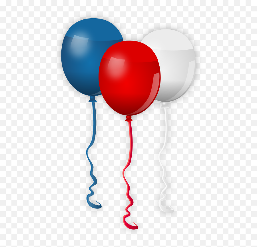 Free 4th Of July Clipart - Red White Blue Balloons Transparent Background Emoji,Fourth Of July Emojis