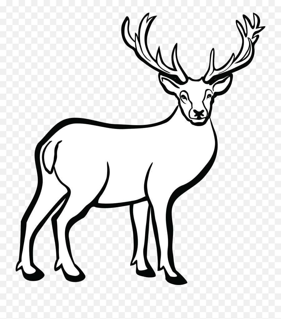 957 Buck Free Clipart - Clip Art Black And White Deer Emoji,Deer Hunting Emoji