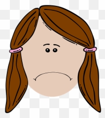 Free Unhappy Sad Vectors - Sad Face Girl Cartoon Emoji,Emoji Triste