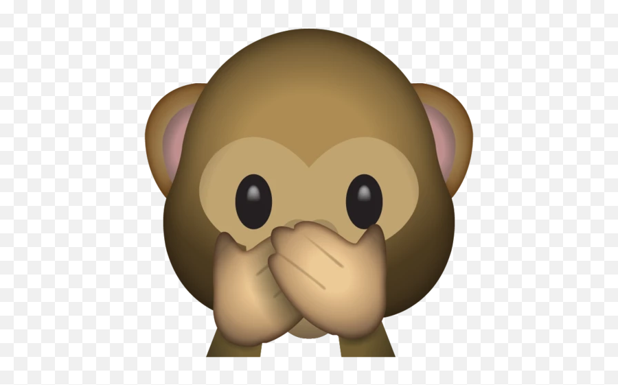 Speak No Evil Monkey Emoji - No Speak Monkey Emoji,Monkey Emoji