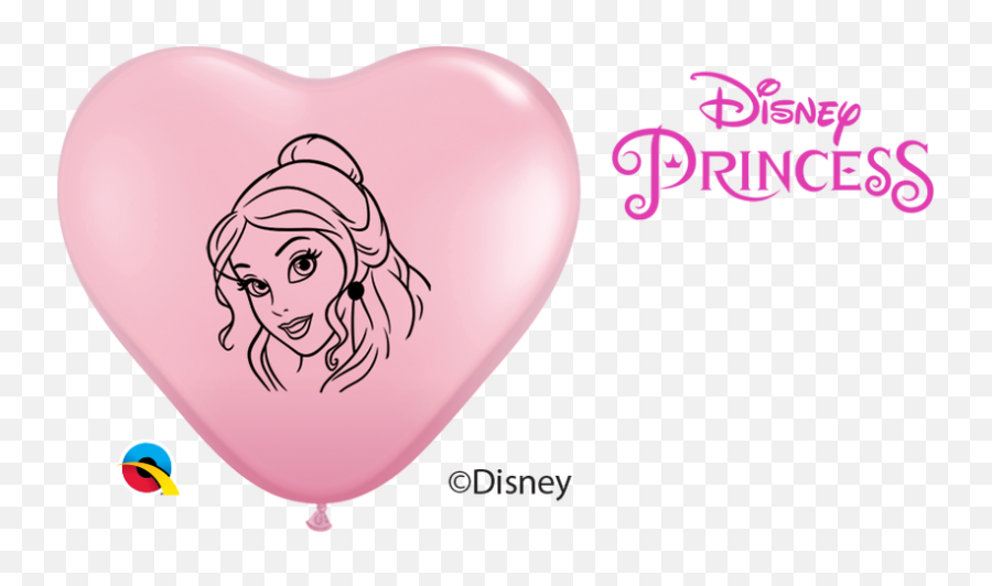 Disney Princess Heart Latex Assortment - Disney Emoji,House And Balloons Emoji