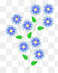 Flowers In Blue - Clip Art Emoji