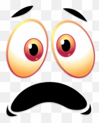 Smiley Emoticon Face Fear Clip Art - Scared Cartoon Emoji