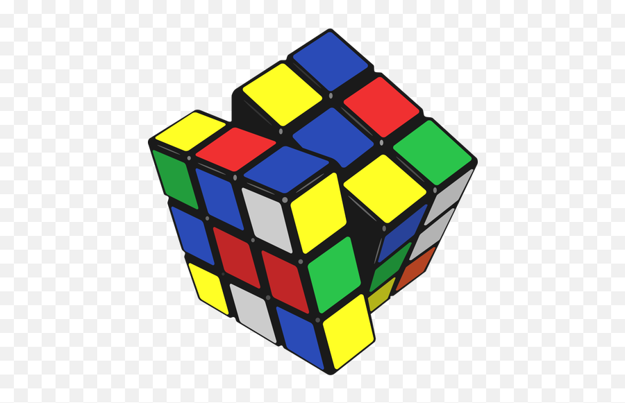 Rubiks Cube Vector Illustration - Rubiks Cube Clip Art Emoji,Ice Cube Emoji