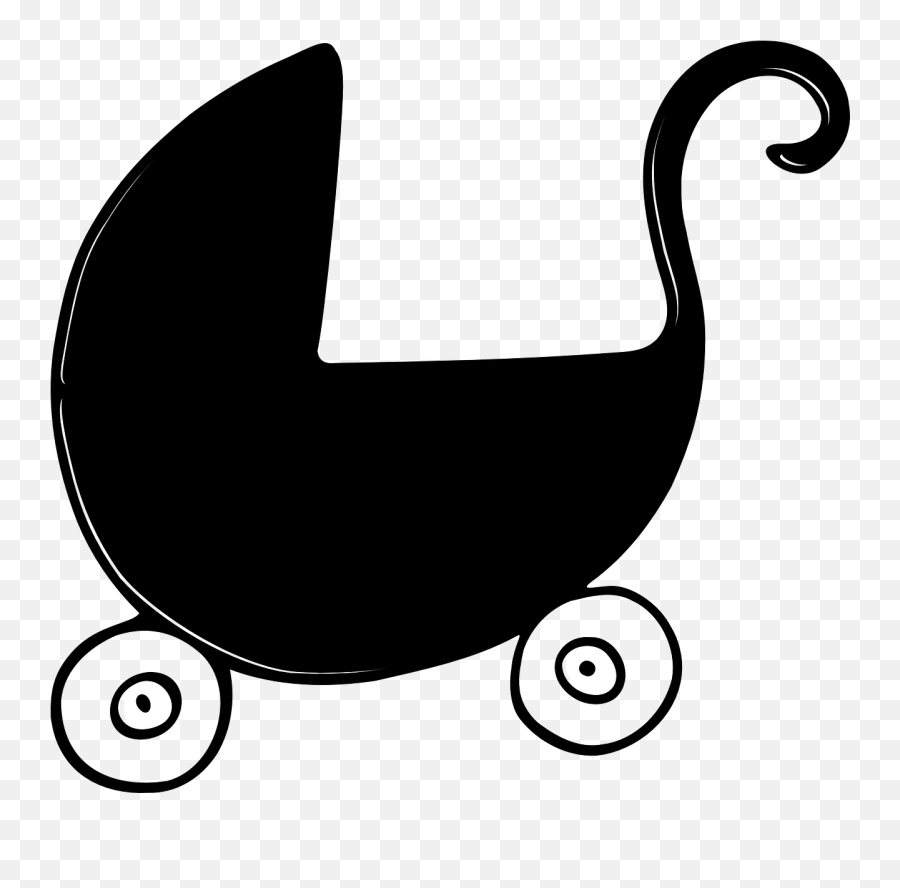 Push Chair Perambulator Baby Buggy - Clipart Black And White Stroller Emoji,Baby Stroller Emoji