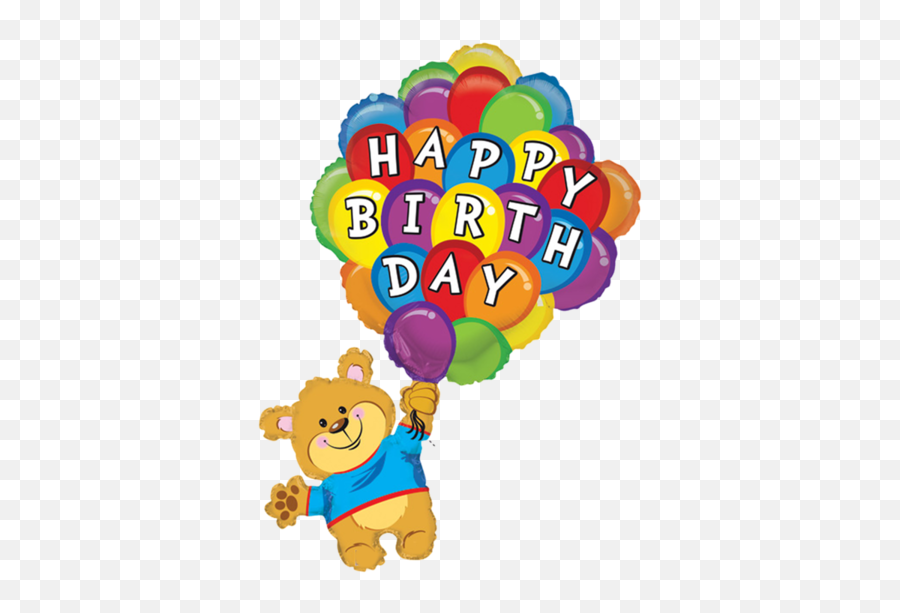 Happy Birthday Bear - Balloon Happy Birthday Teddy Bear Emoji,Happy Fathers Day Emoji