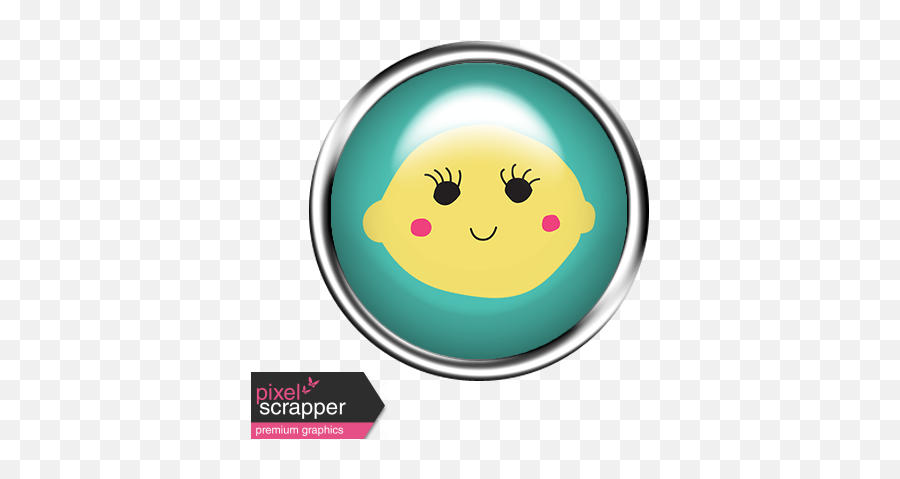 Cute Fruits Flair Lemon Graphic By Marisa Lerin Pixel - Smiley Emoji,Cute Emoticon Faces