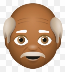 Old Man Medium Dark Skin Tone Icon - Happy Emoji,Old Man Emoji