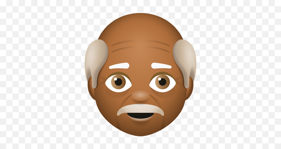 Old Man Medium Dark Skin Tone Icon - Happy Emoji,Old Man Emoji