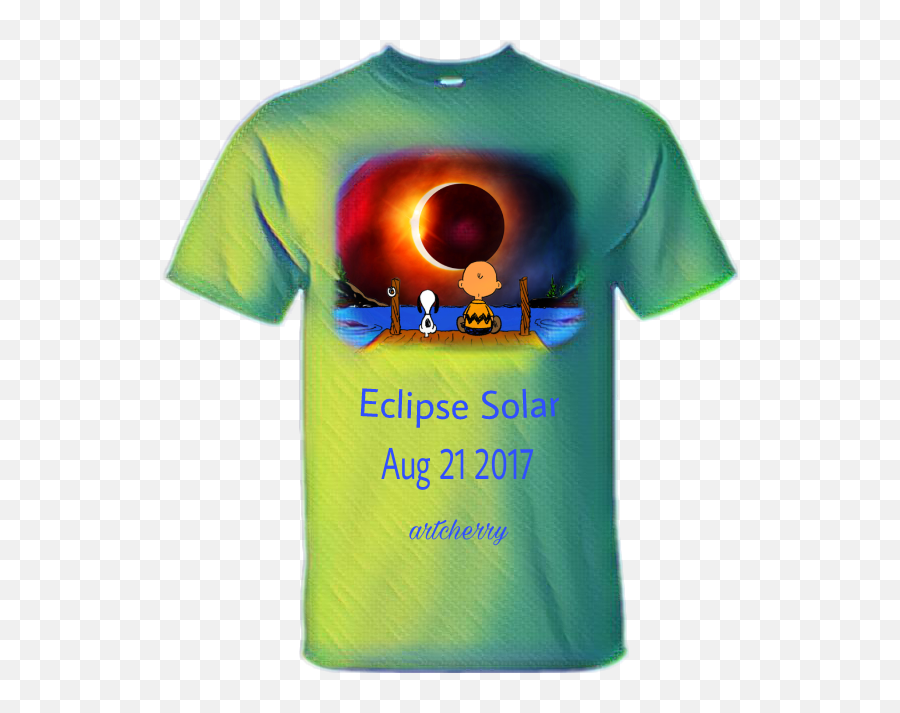 Eclipsesolar Charlebrown Snoopy Tshirt Eclipse Solar - Active Shirt Emoji,Solar Eclipse Emoji