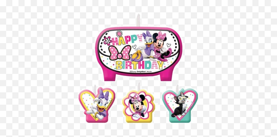 Minnie Mouse Party Candles - Birthday Candle Emoji,Emoji Candles