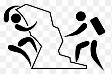 Boulder Clipart Line - Rock Climbing Olympic Logo Emoji