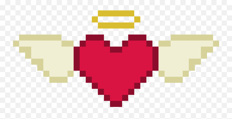 Angel Heart Png - Heart Pixel Emoji,Angel Emoji Copy And Paste