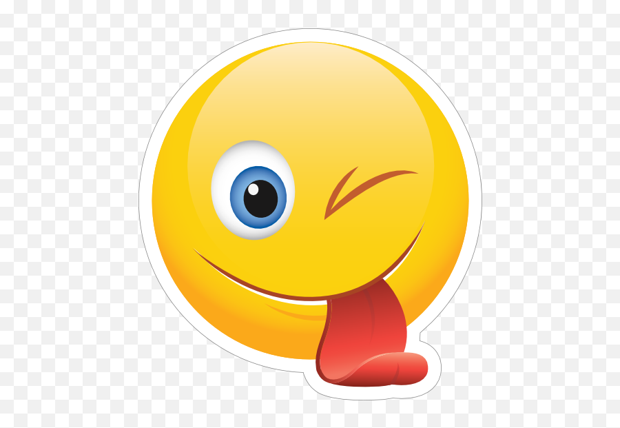 Cute Winking Tongue Out Emoji Sticker - Tongue Out Emoji Sticker,Emoji Tongue Out