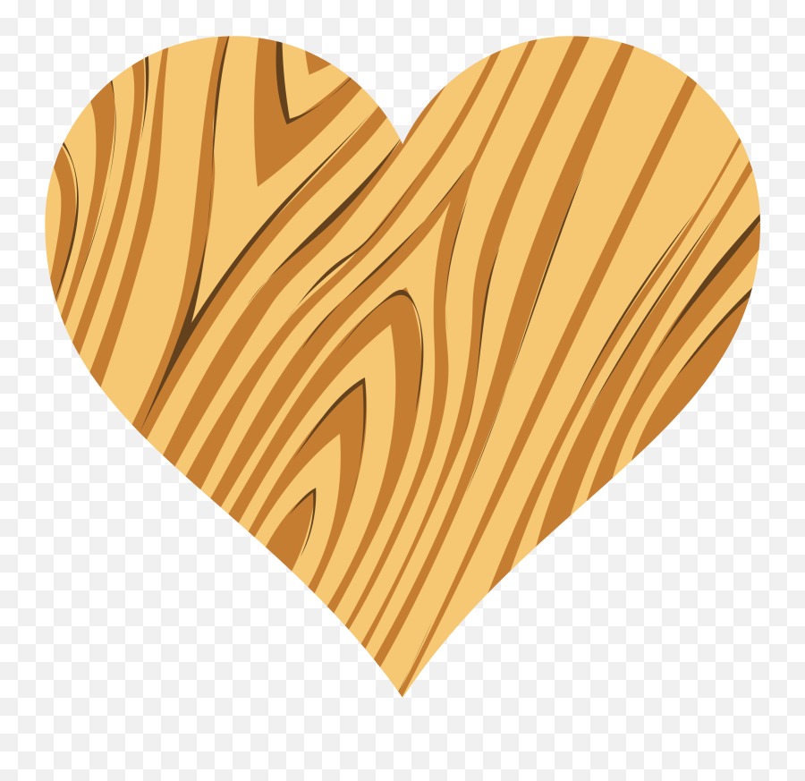 Yellow Heart Black And White Png Files - Wooden Heart Clipart Emoji,Brown Heart Emoji
