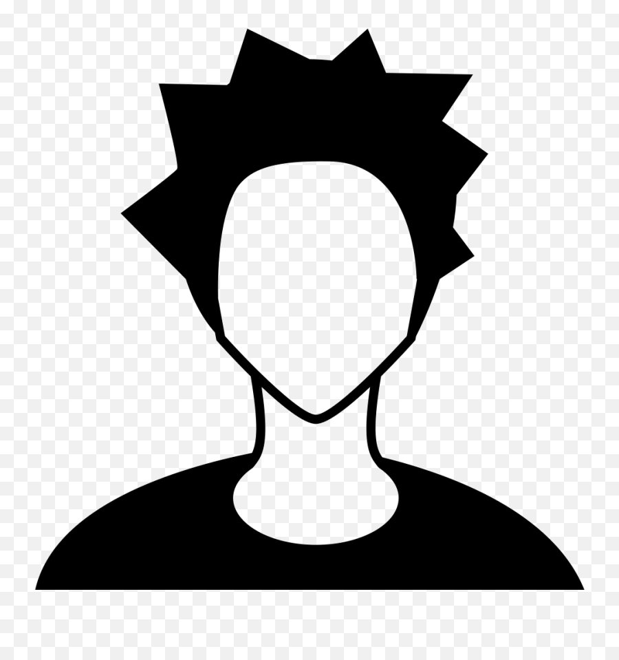 Punk Hair Png - Spiked Hair Clipart Black And White Emoji,Member Berry Emoji