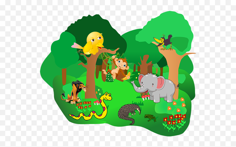 Tropical Jungle Animals Wild - Story Of Forest Animals Emoji,Jungle Emoji